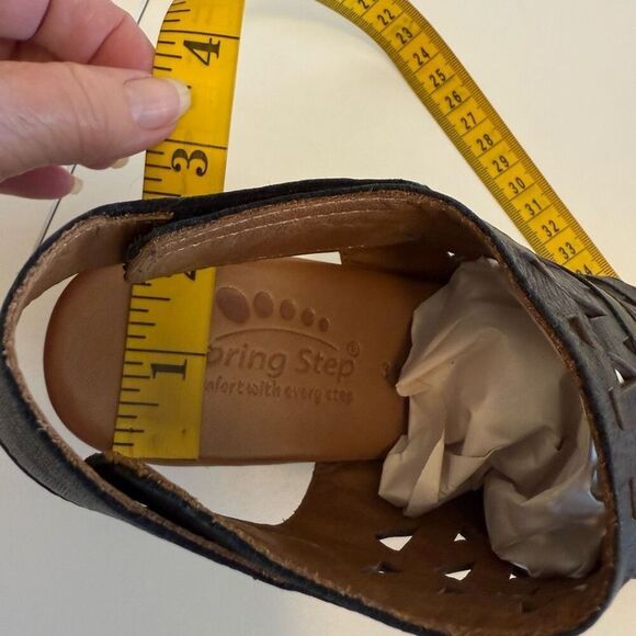 NEW Spring Step Dorotha Black Cut Out Sandals Size 8 Eu 38 Career, Casual NWOT - Picture 10 of 14